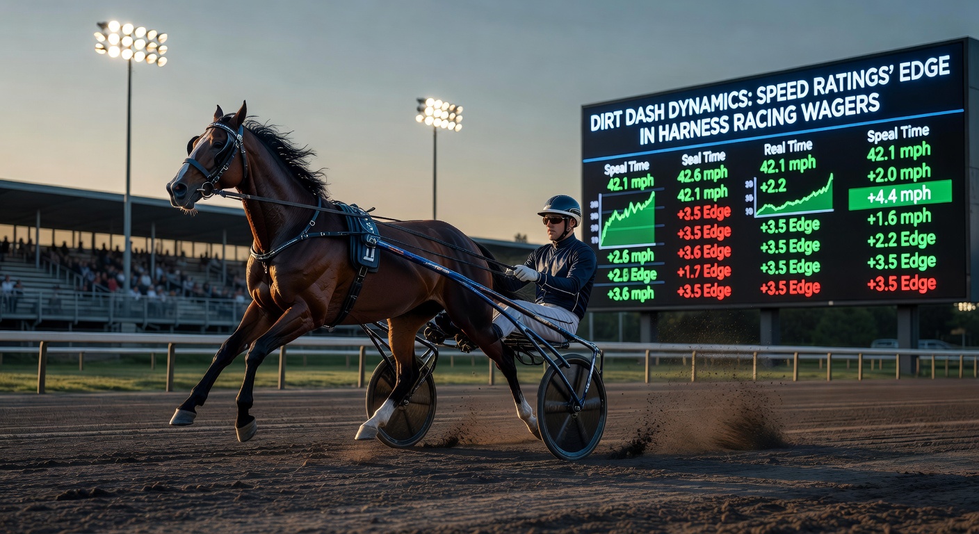 Close-up chart displaying harness horse speed ratings overlaid on race pace lines, highlighting peaks and predictive edges