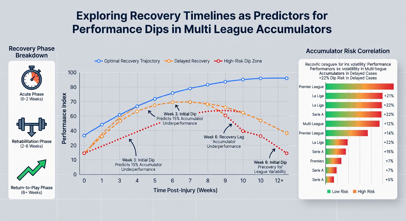Data charts showing recovery timelines and performance metrics in sports betting analysis